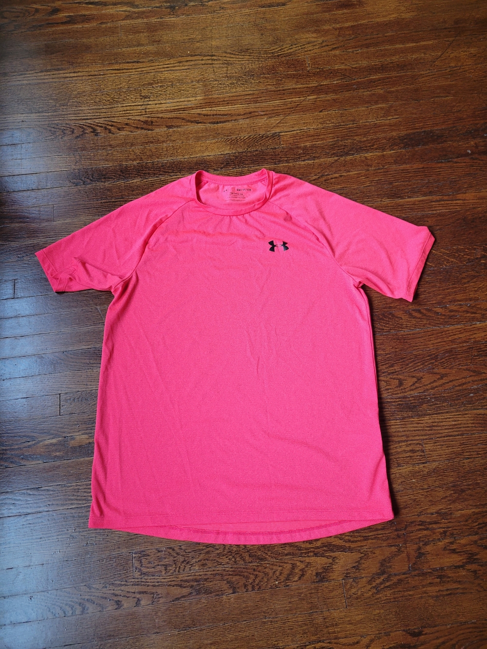 Under Armour The Tech Tee Womens Athletic SZ SM Pink Short Round Neck Activewear